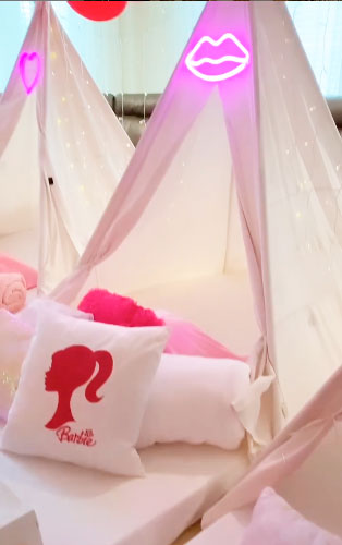 Pijamada Barbie decor UPA