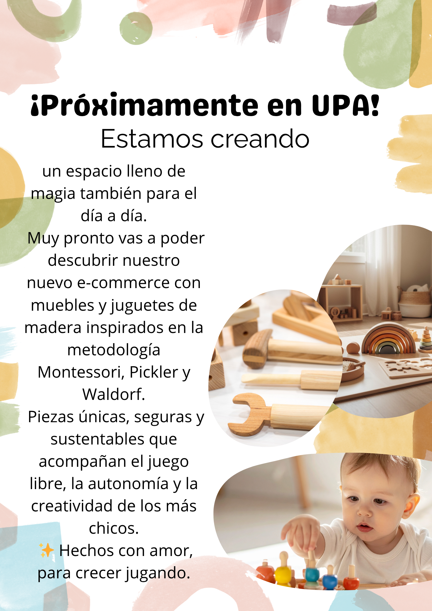 Próximamente en UPA - Juguetes de madera y muebles didácticos